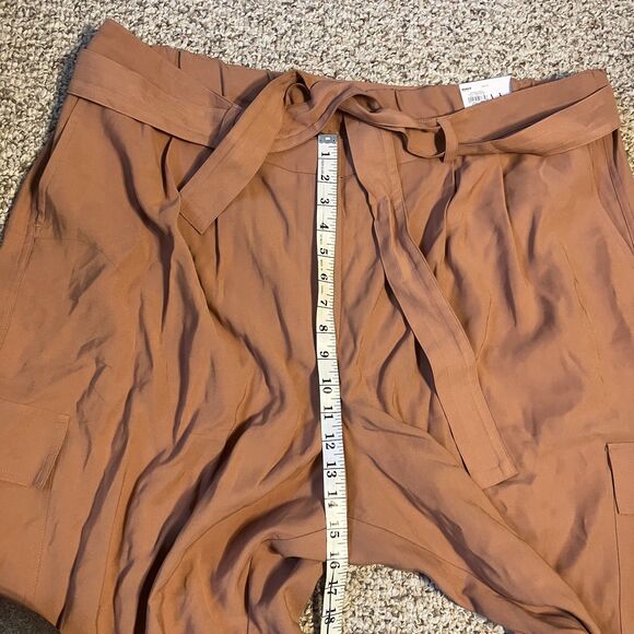 NWT Nine West Womens Utility Pant Plus Sze 2X Cargo Belted Waist Pink Rose Taper - Picture 9 of 11